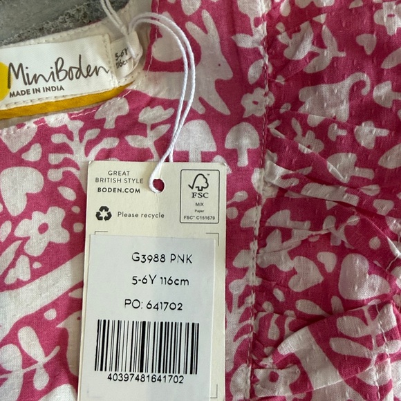 NWT Mini Boden print dress - Picture 6 of 7